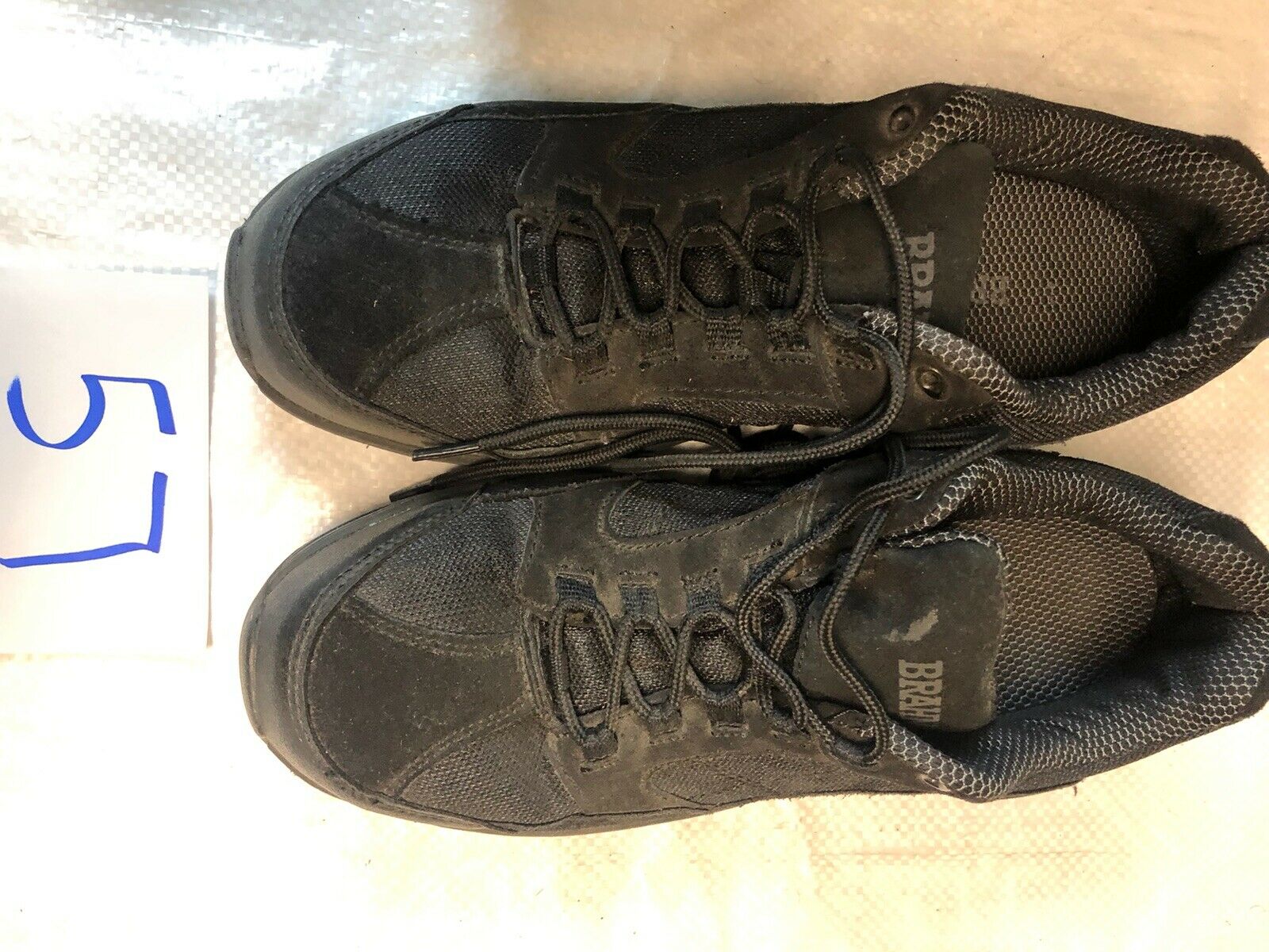 Brahma Astm F2413-11 Mens Black Leather Sz 11 Steel Toe Low Top Work Shoes