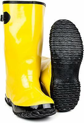 Durawear 9240 Yellow Rubber Over Shoe Slush Boots W/adjustable Buckle Size 8-18