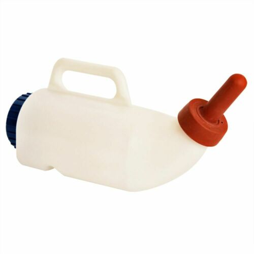 Vic 4l Plastic Feeding Bottle With Nipple Handle For Cattle Newborn Calves