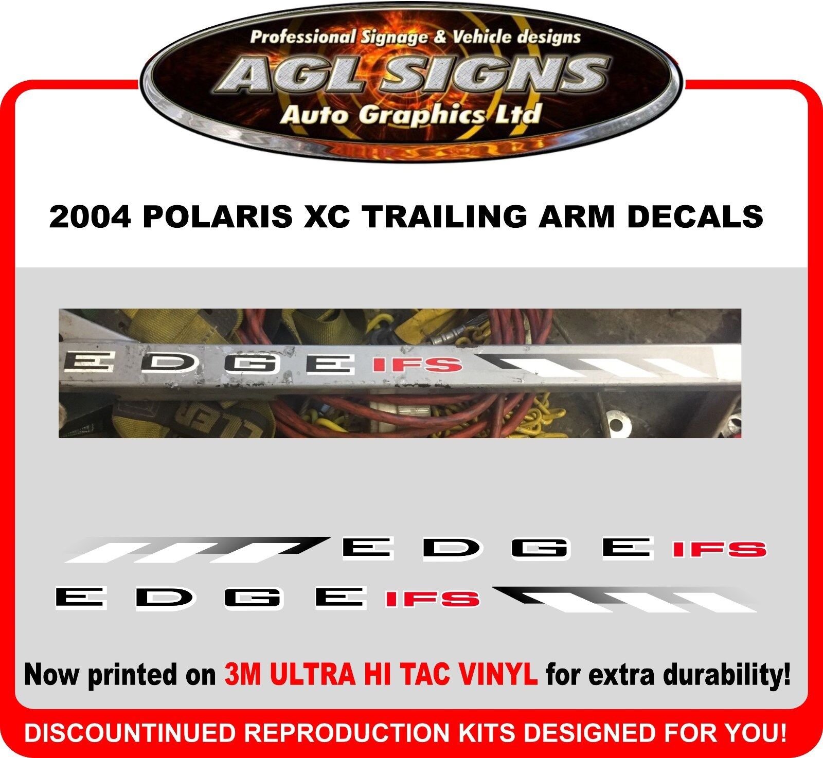 2004 Polaris Xc Edge Ifs Reproduction Trailing Arms Decals