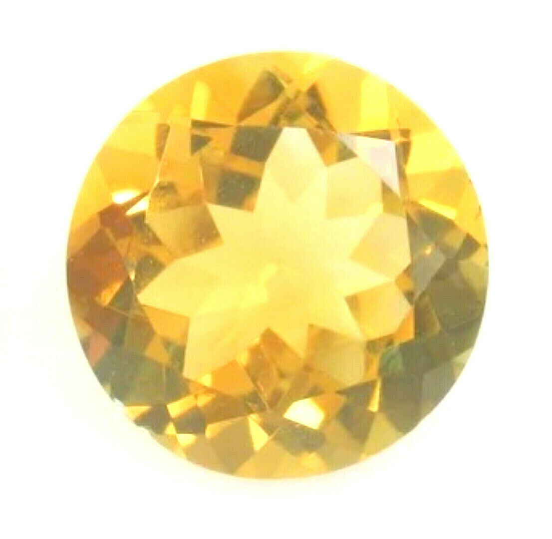 Citrine Gem Round Cut Yellow Golden Genuine Natural Loose Faceted Nice Small 3mm
