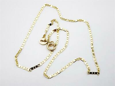 10k 10" Solid Yellow Gold 1.2mm Mariner Gucci Anchor Link Ankle Chain 10kt