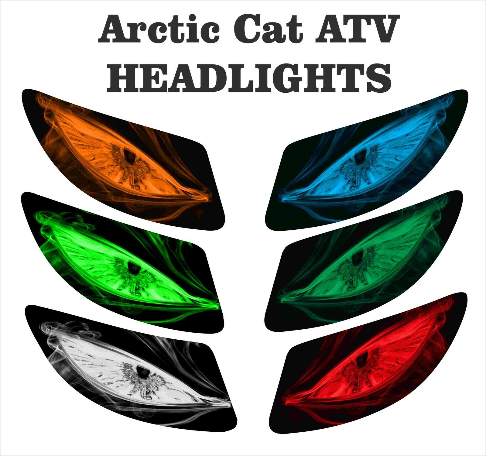 Arctic Cat Headlight Decal Atv Utv Prowler Mud Pro 1000 700 650 550 Xtx Xtz Trv