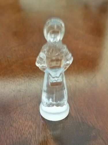 Degenhart Crystal Clear Glass Doll "eldena" Lady Museum Collectable 2.5"