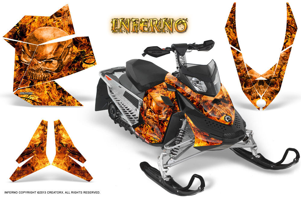 Ski-doo Rev Xp Snowmobile Sled Graphics Kit Wrap Creatorx Decals Inferno O